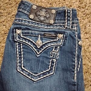 Miss Me Women's Embellished Blue Boot Cut Jeans 25-33